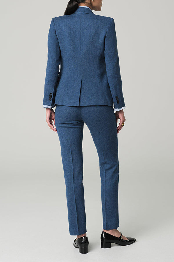 Elegant Sharp Peak Lapel Blazer & Pants Set