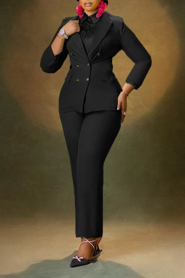 Classic Double Breasted Blazer & Pants Set