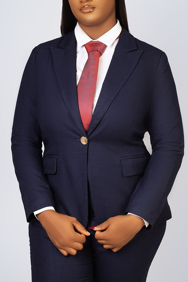 Traditional Single Button Blazer & Pants Set