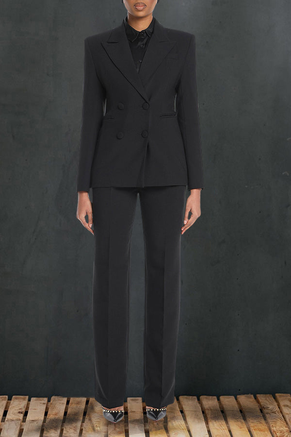 Classic Peak Collar Blazer & Pants Set