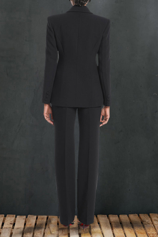 Classic Peak Collar Blazer & Pants Set