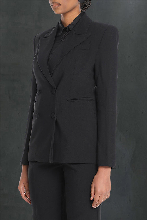 Classic Peak Collar Blazer & Pants Set