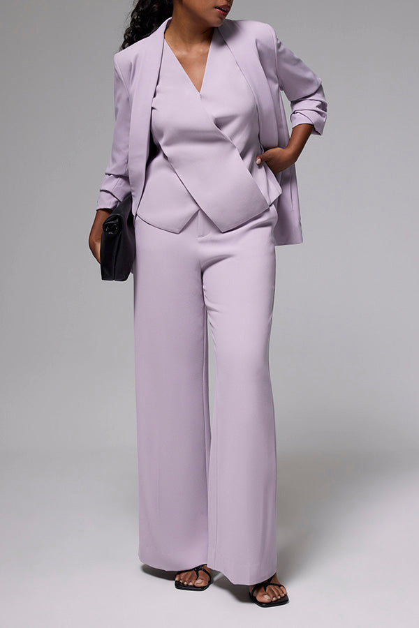 Elegant Cross Over Three Piece Suit