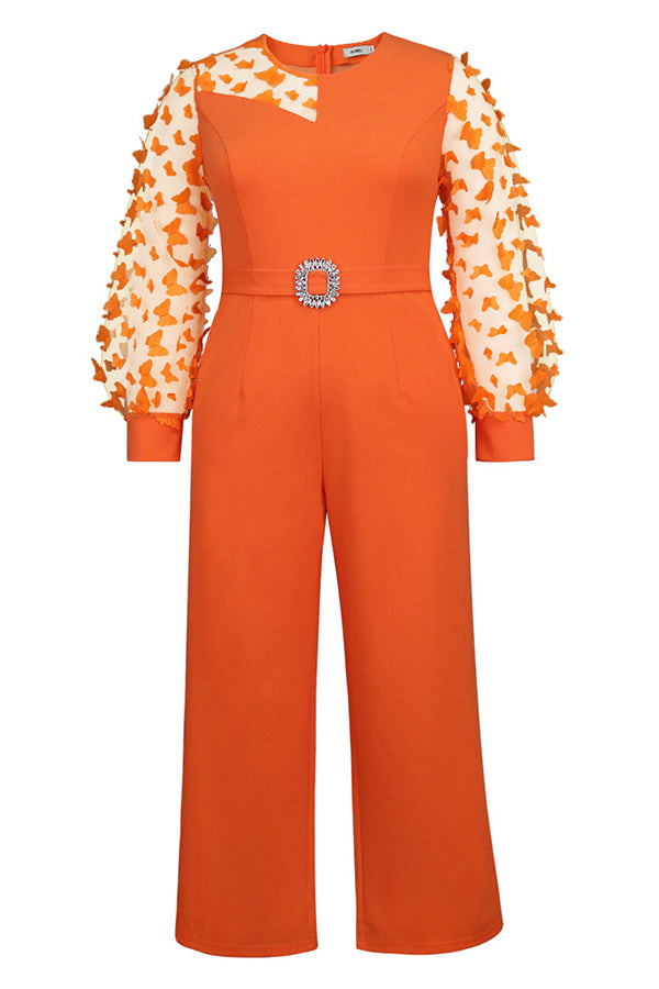 Unique Butterfly Detail Sleeve Jumpsuit