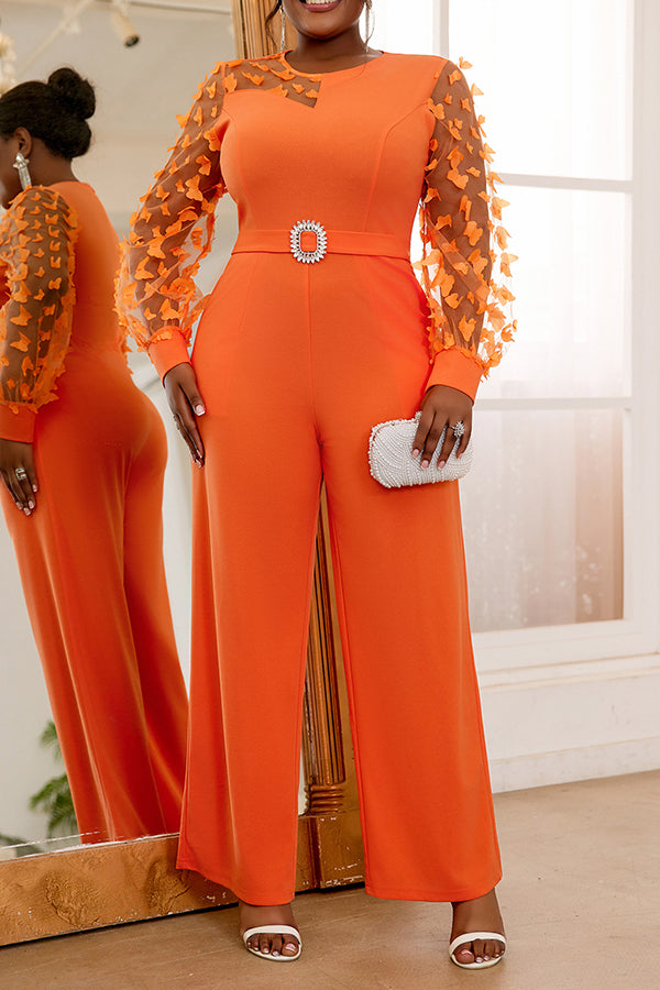 Unique Butterfly Detail Sleeve Jumpsuit